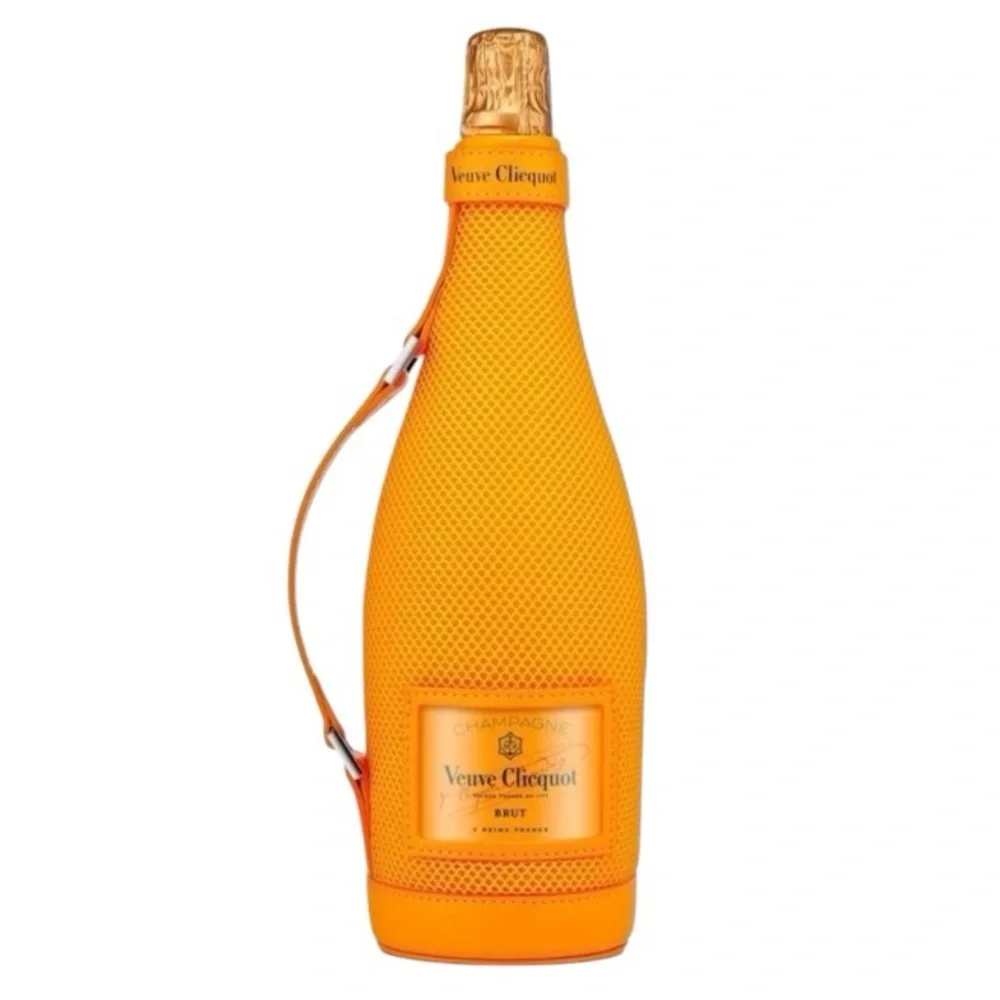 Veuve Clicquot Champagne Ice Jacket Bottle Holder Carrier Coozie Orange/Gold